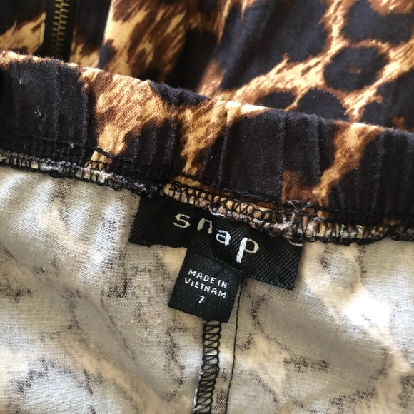 Leopard Cheetah Print Mini Strapless Dress - Picture 4 of 8